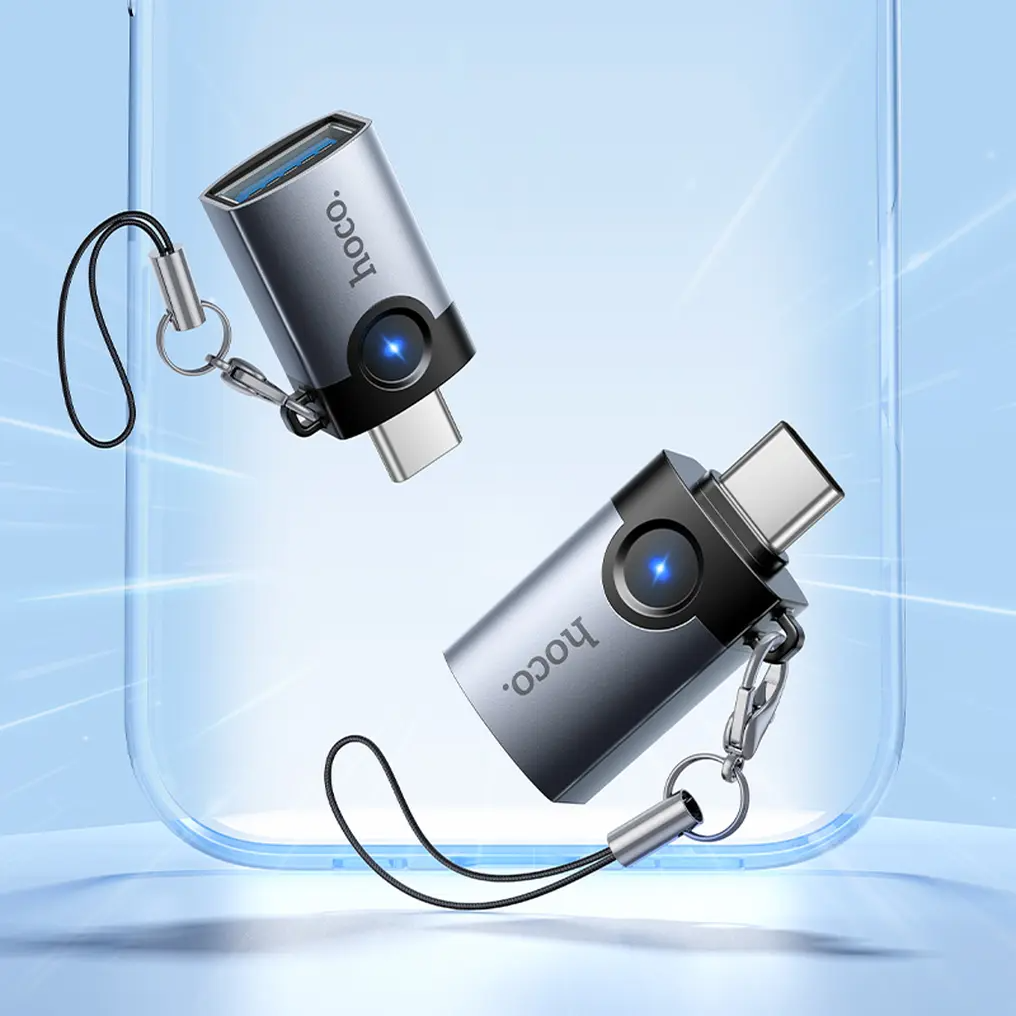 OTG-Adapter USB-C - USB-A HOCO UA46C, Grau