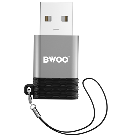 Daten- und Ladeadapter USB-C - USB-A BWOO BZ-38, Grau