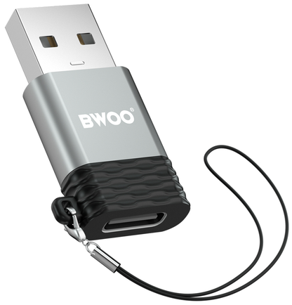 Daten- und Ladeadapter USB-C - USB-A BWOO BZ-38, Grau