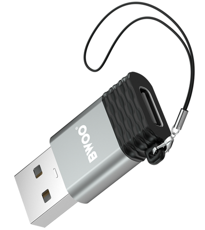 Daten- und Ladeadapter USB-C - USB-A BWOO BZ-38, Grau