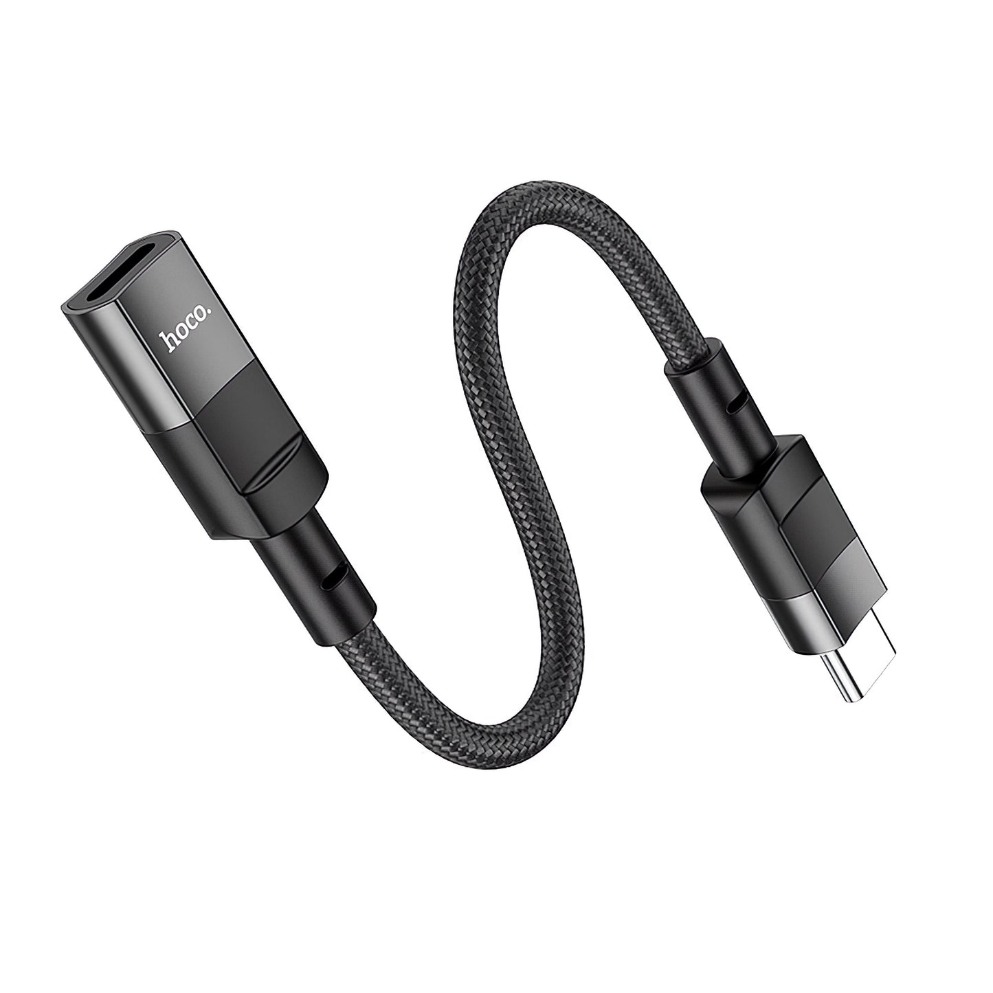 Adapter OTG USB-C - Lightning HOCO U107, 0,1 m, Schwarz