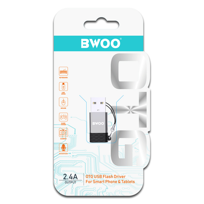 Daten- und Ladeadapter USB-C - USB-A BWOO BZ-38, Grau