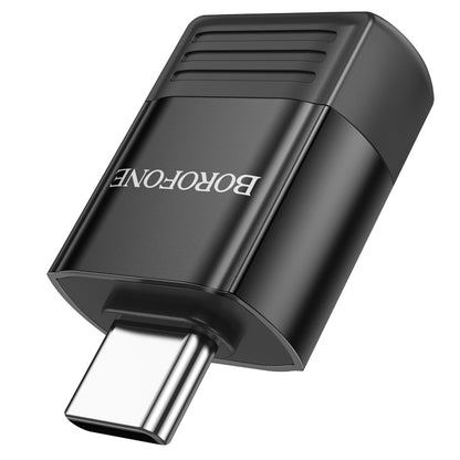 OTG USB-C - USB-A Adapter Borofone BV18, Schwarz