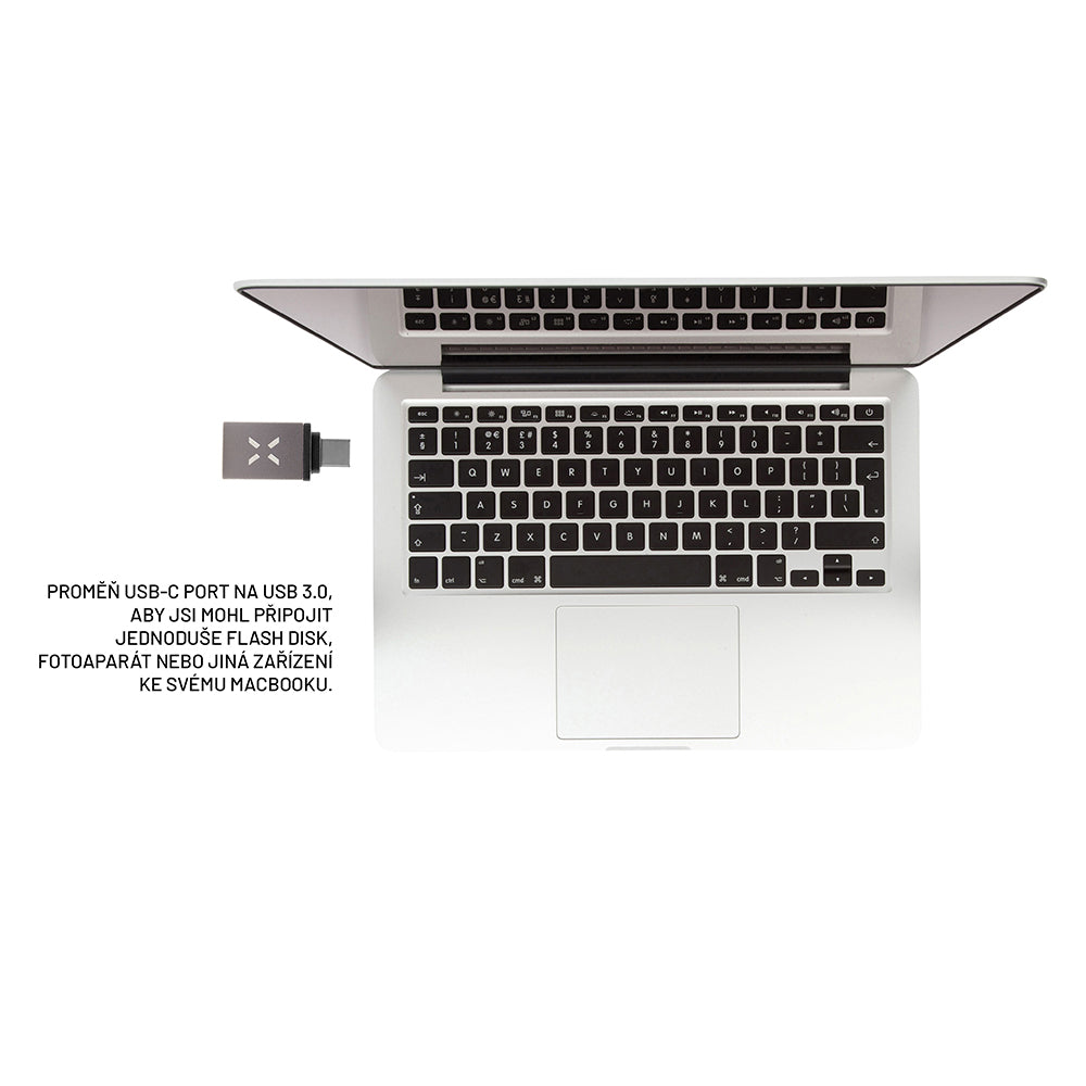 OTG Adapter USB-C - USB-A Fixed, Grau