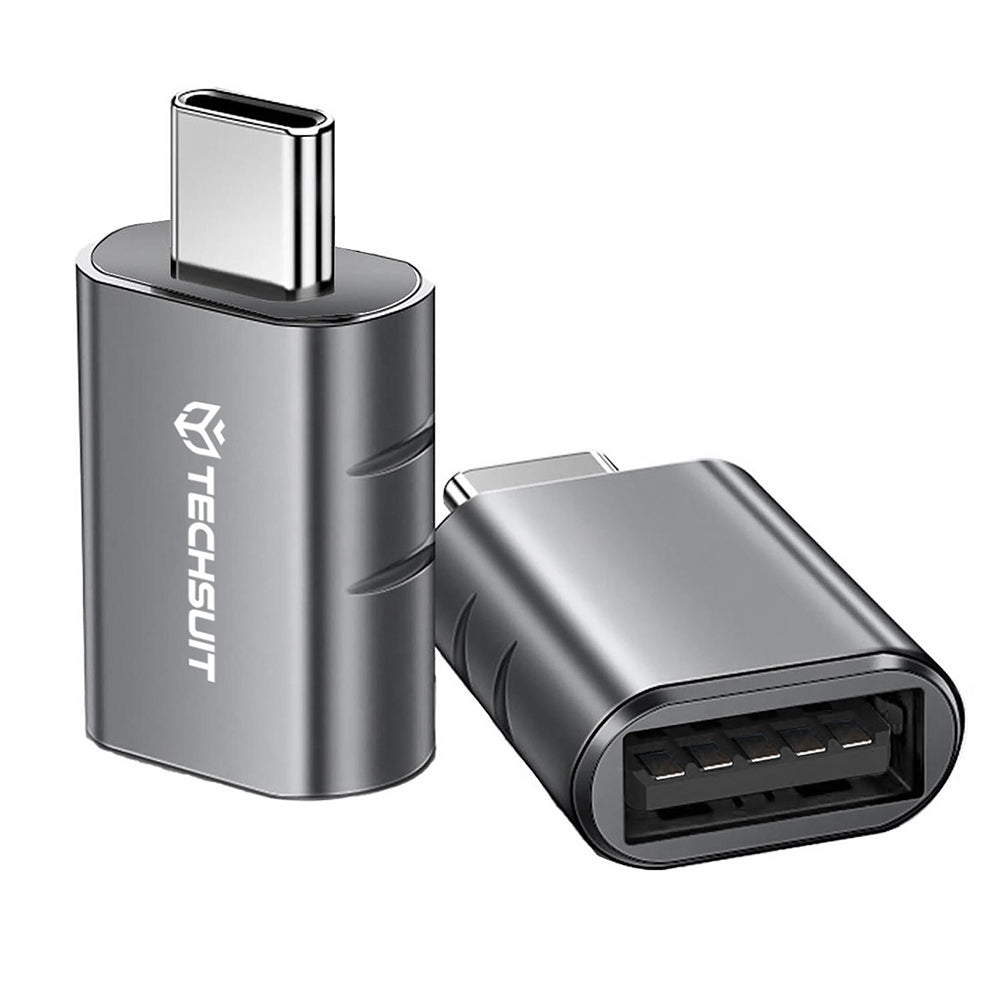 OTG Adapter USB-C - USB-A Techsuit A10 SlateVolt, Grau