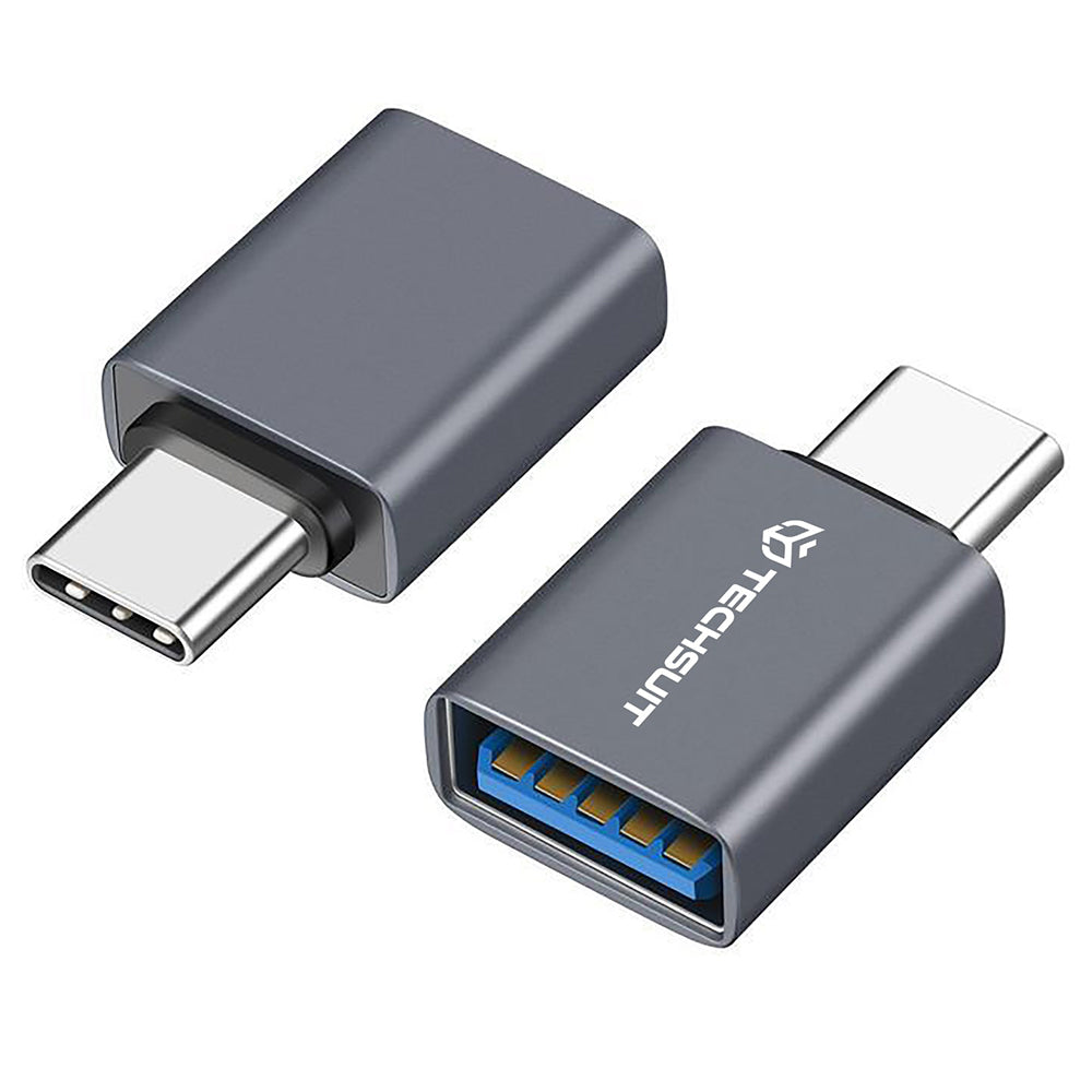 OTG Adapter USB-C - USB-A Techsuit A8 SlateVolt, Grau