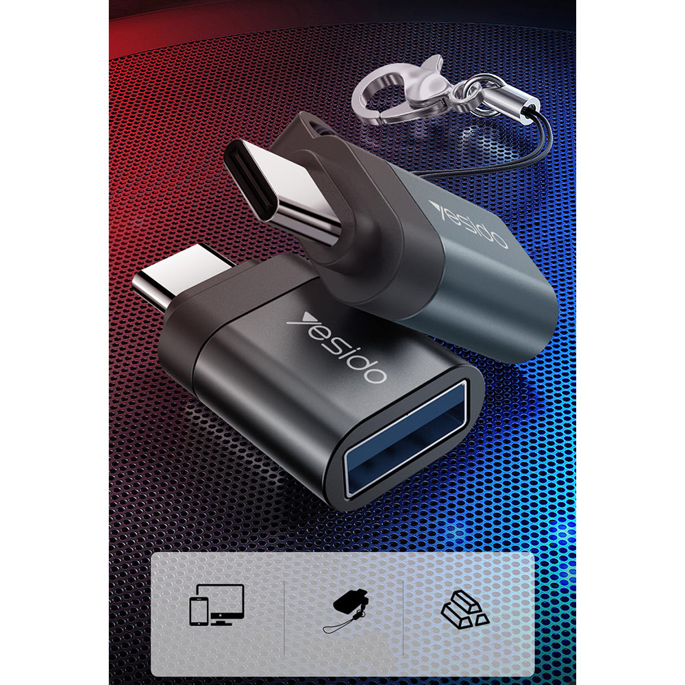 OTG Adapter USB-C - USB-A Yesido GS06, Schwarz