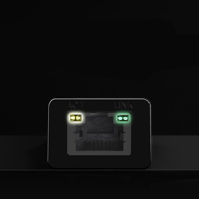 UGREEN CR110 Netzwerkkarte, RJ45, USB, Schwarz