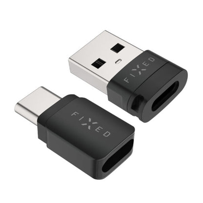 Fixed Data Lock USB Adapter, USB-A / USB-C, 2in1, Black