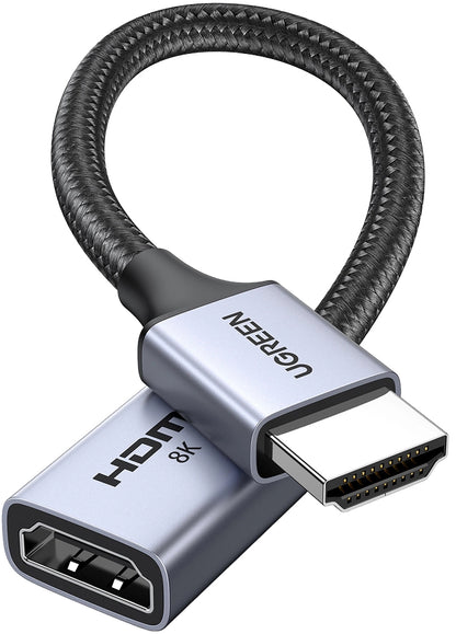 UGREEN HD165 Video Adapter, HDMI - HDMI, 8K, Gray