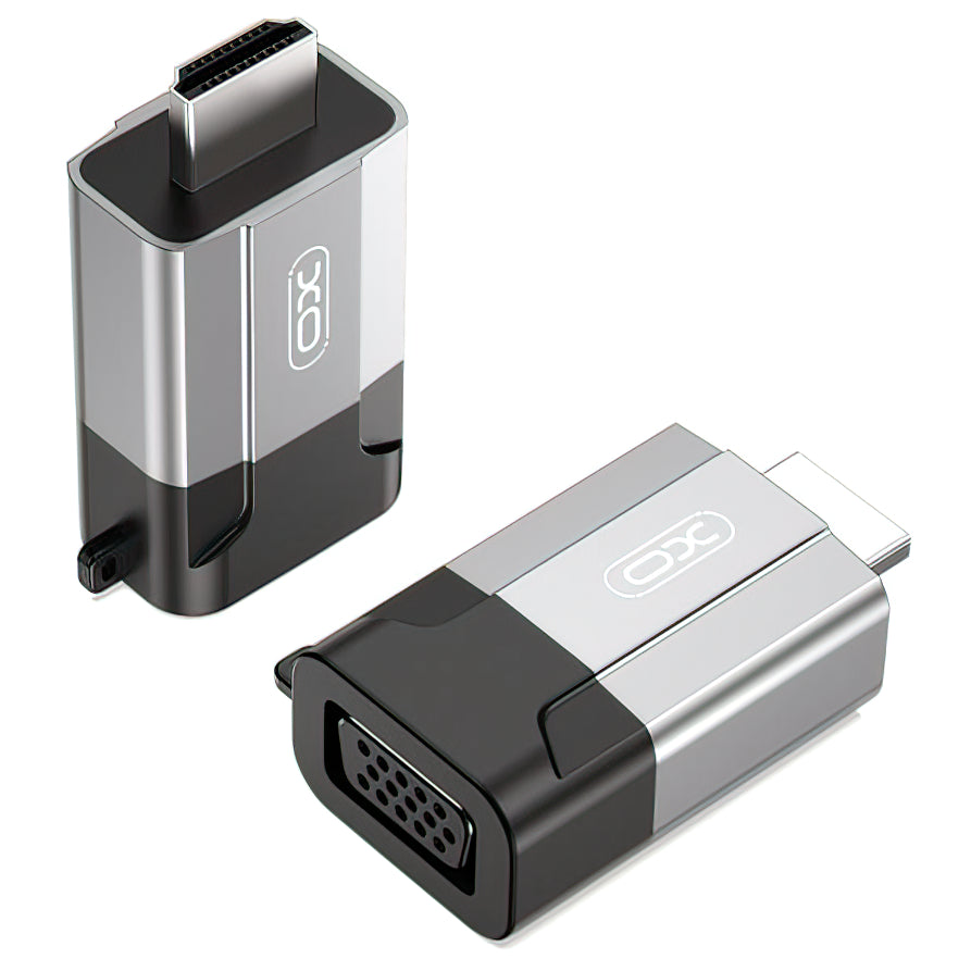 XO Design GB014 Videoadapter, HDMI - VGA, Grau