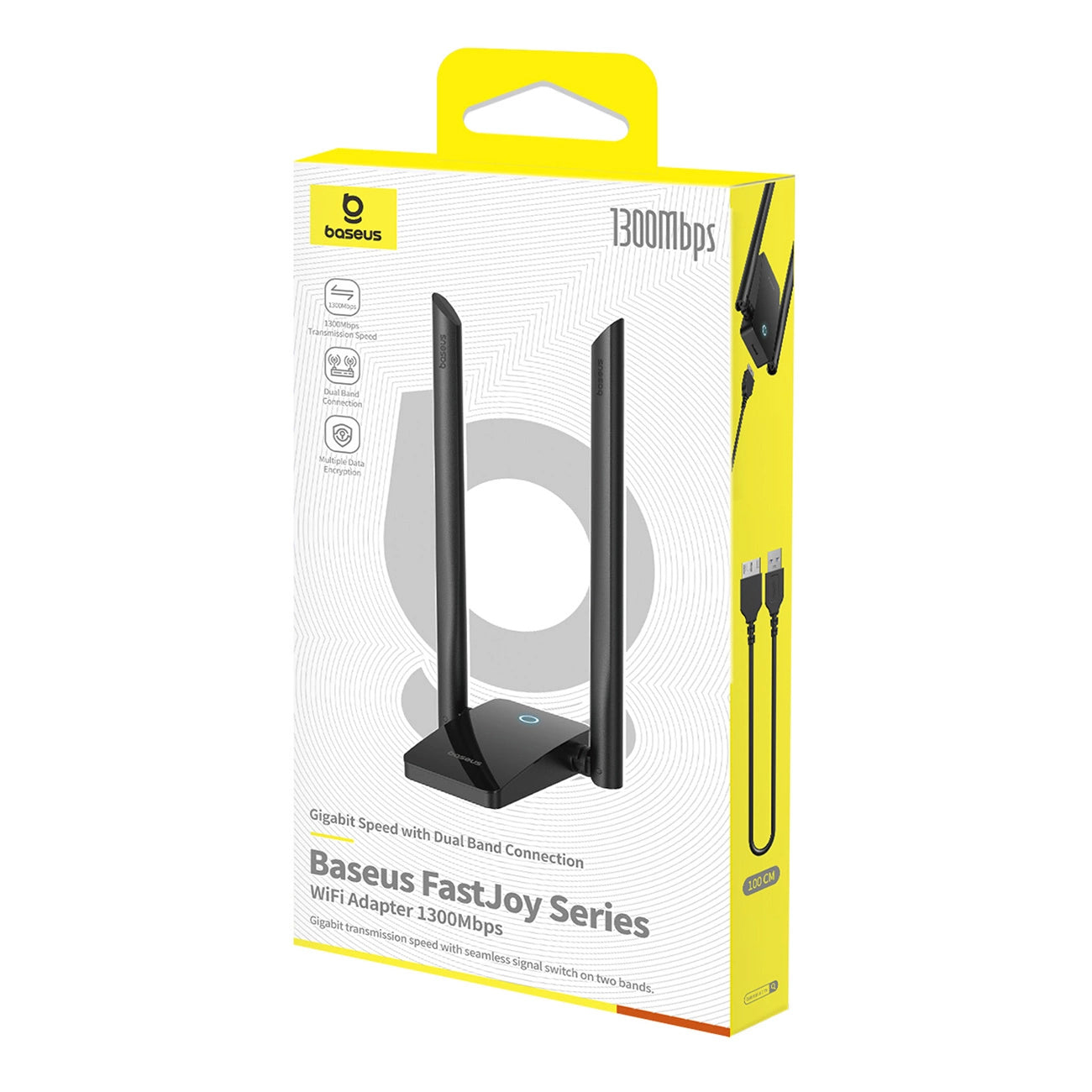 Baseus FastJoy Wireless-Adapter, Dualband, Wi-Fi 6, 1300 Mbit/s, Schwarz B01317600111-05