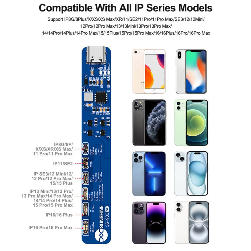 Sunshine SS-903 SE Netzteilplatine für Apple iPhone 8 - 16 Serie
