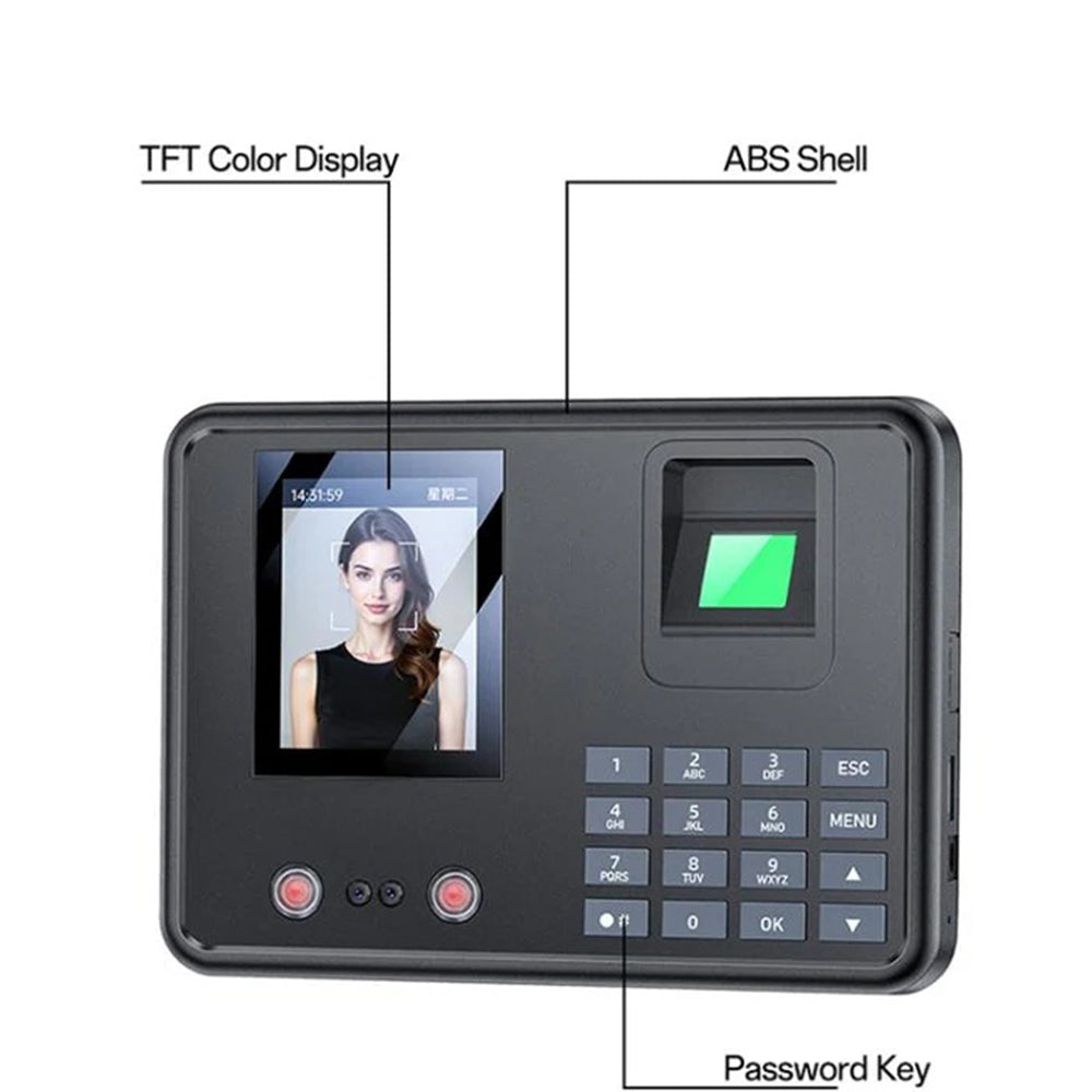Biometrische Zeiterfassungsgerät Yesido KM30, Schwarz