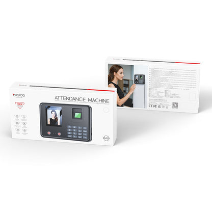 Biometrische Zeiterfassungsgerät Yesido KM30, Schwarz