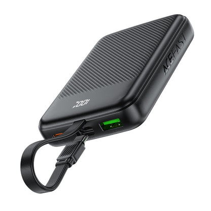 Externer Akku Acefast M13, 10000mAh, 22.5W, QC + PD, 1 x USB-A - 2 x USB-C, Schwarz.
