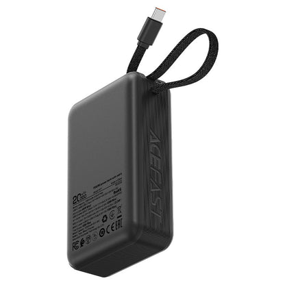 Externer Akku Acefast M21, 20000mAh, 65W, QC + PD, 1 x USB-A - 2 x USB-C, Schwarz