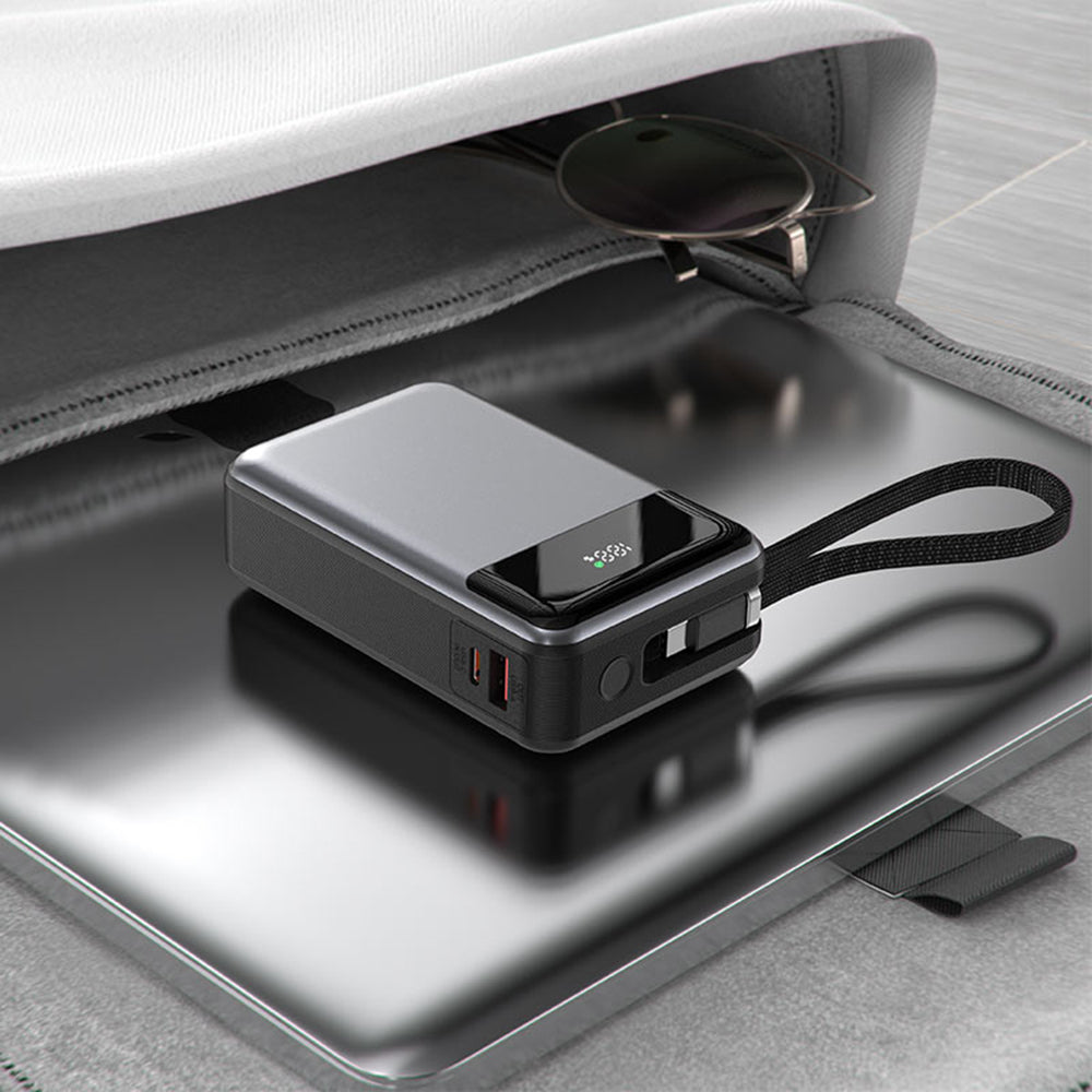 Externer Akku Acefast M21, 20000mAh, 65W, QC + PD, 1 x USB-A - 2 x USB-C, Schwarz