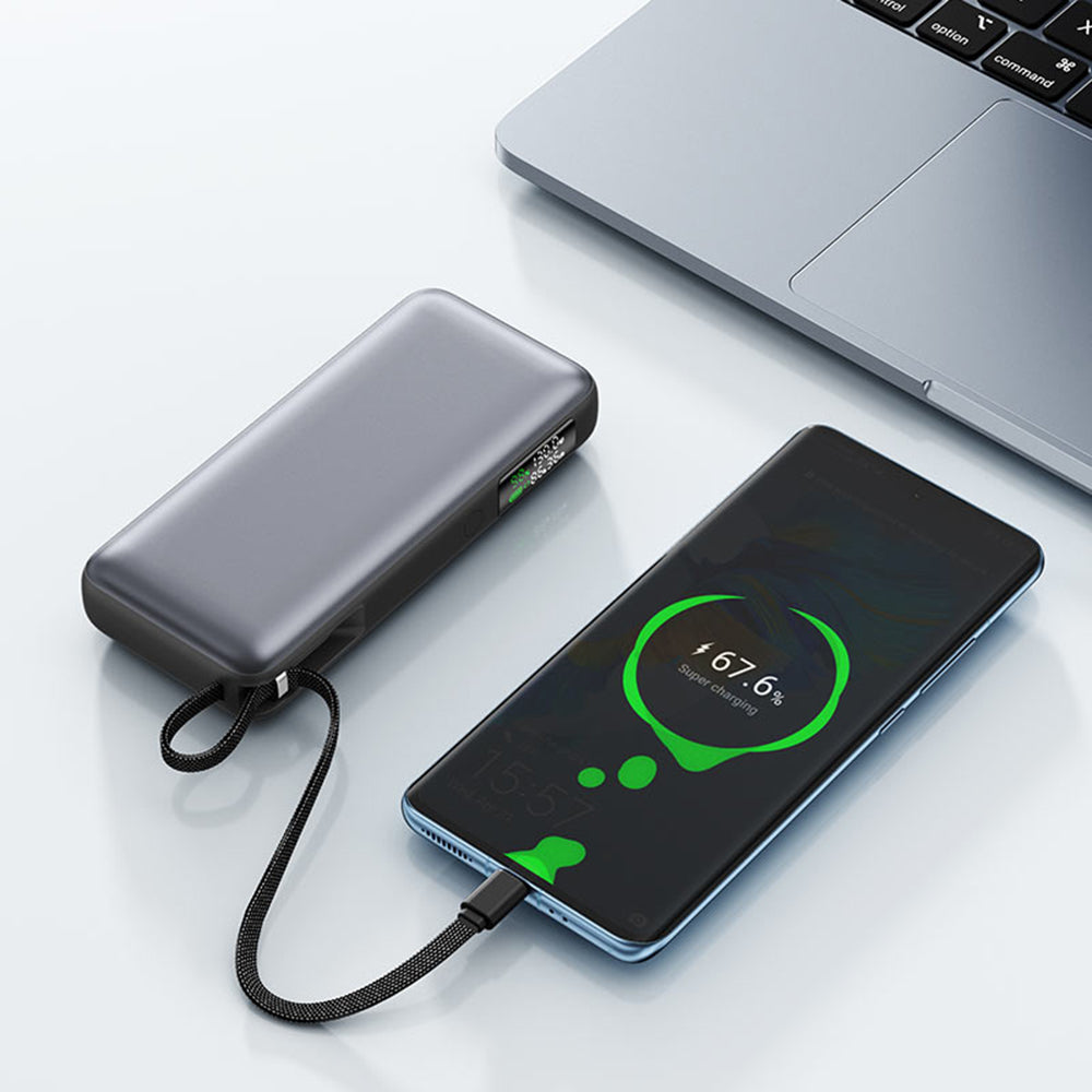 Externer Akku Acefast M22, 20000mAh, 130W, QC + PD, 1 x USB-A - 2 x USB-C, Schwarz