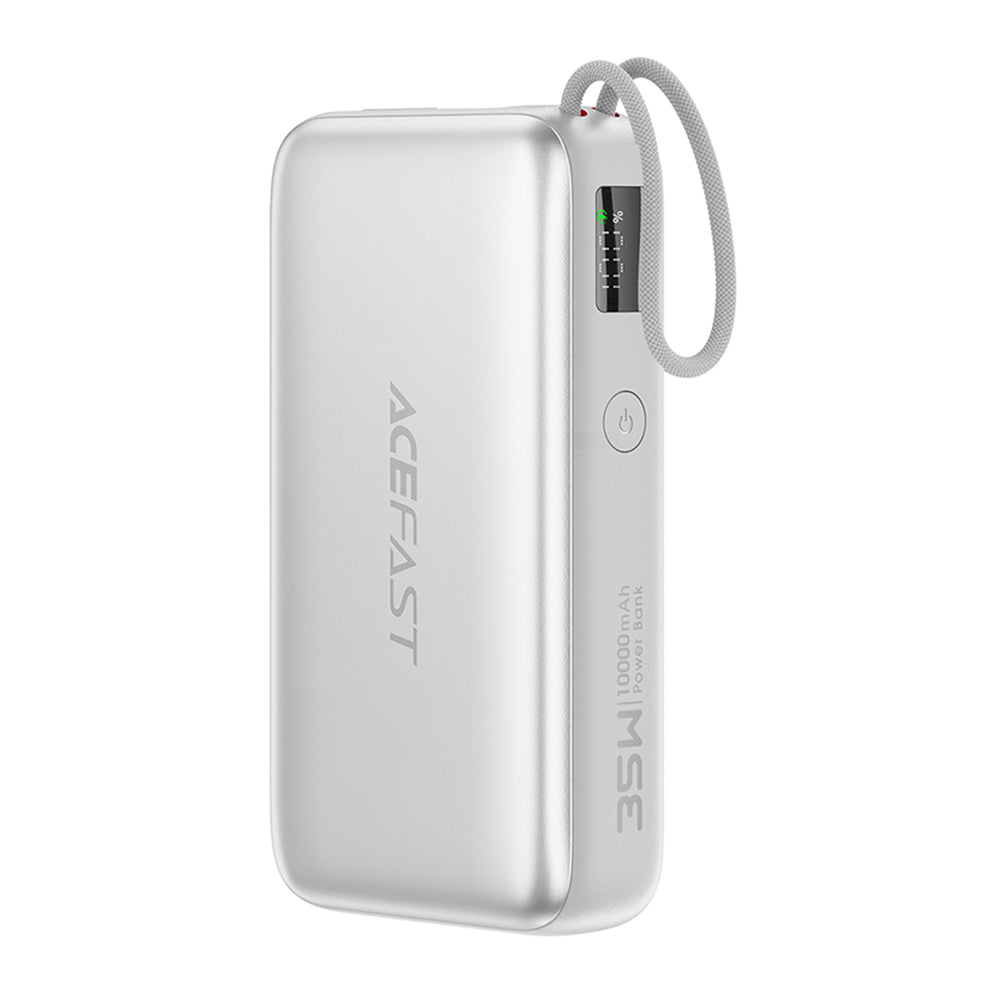 Externer Akku Acefast M32, 10000mAh, 35W, PD, 2 x USB-C, Silber