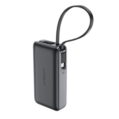 Externer Akku Acefast M7, 10000mAh, 30W, QC + PD, 1 x USB-A - 2 x USB-C, Schwarz