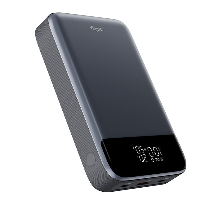 Externer Akku Allity. APB-200 PocketPower, 19200mAh, 130W, QC + PD, 1 x USB-A - 2 x USB-C, Grau