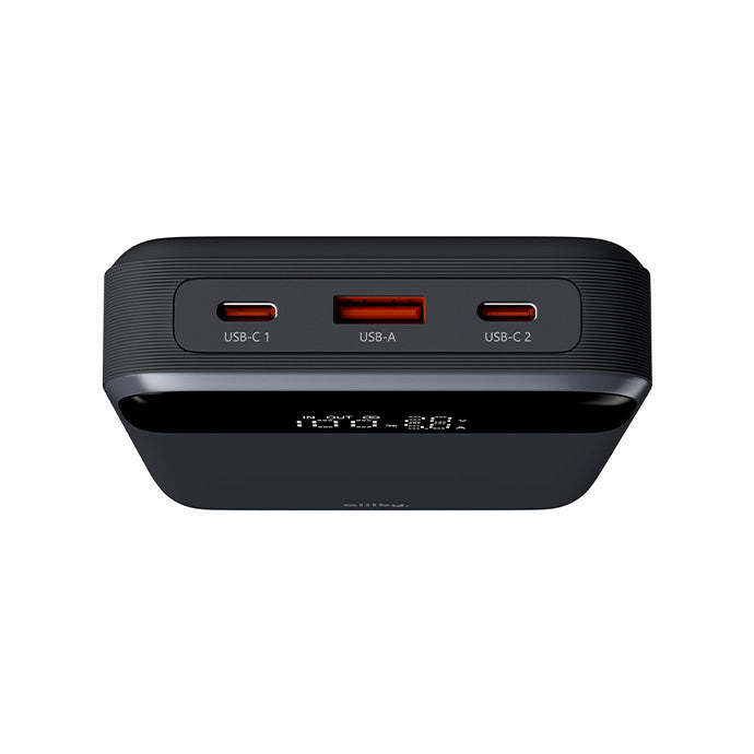 Externer Akku Allity. APB-200 PocketPower, 19200mAh, 130W, QC + PD, 1 x USB-A - 2 x USB-C, Grau