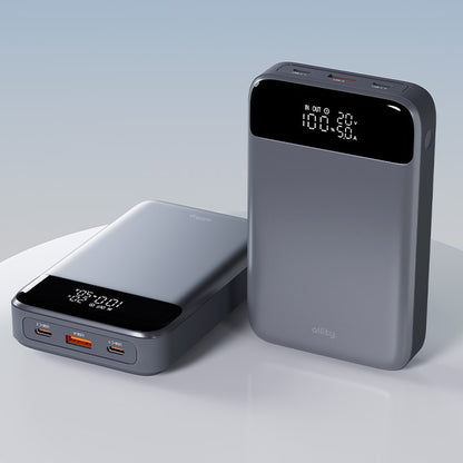 Externer Akku Allity. APB-200 PocketPower, 19200mAh, 130W, QC + PD, 1 x USB-A - 2 x USB-C, Grau
