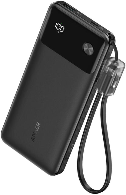 Externer Akku Anker, 10000mAh, 22.5W, QC + PD, 1 x USB-A - 1 x USB-C, Schwarz A1388G11