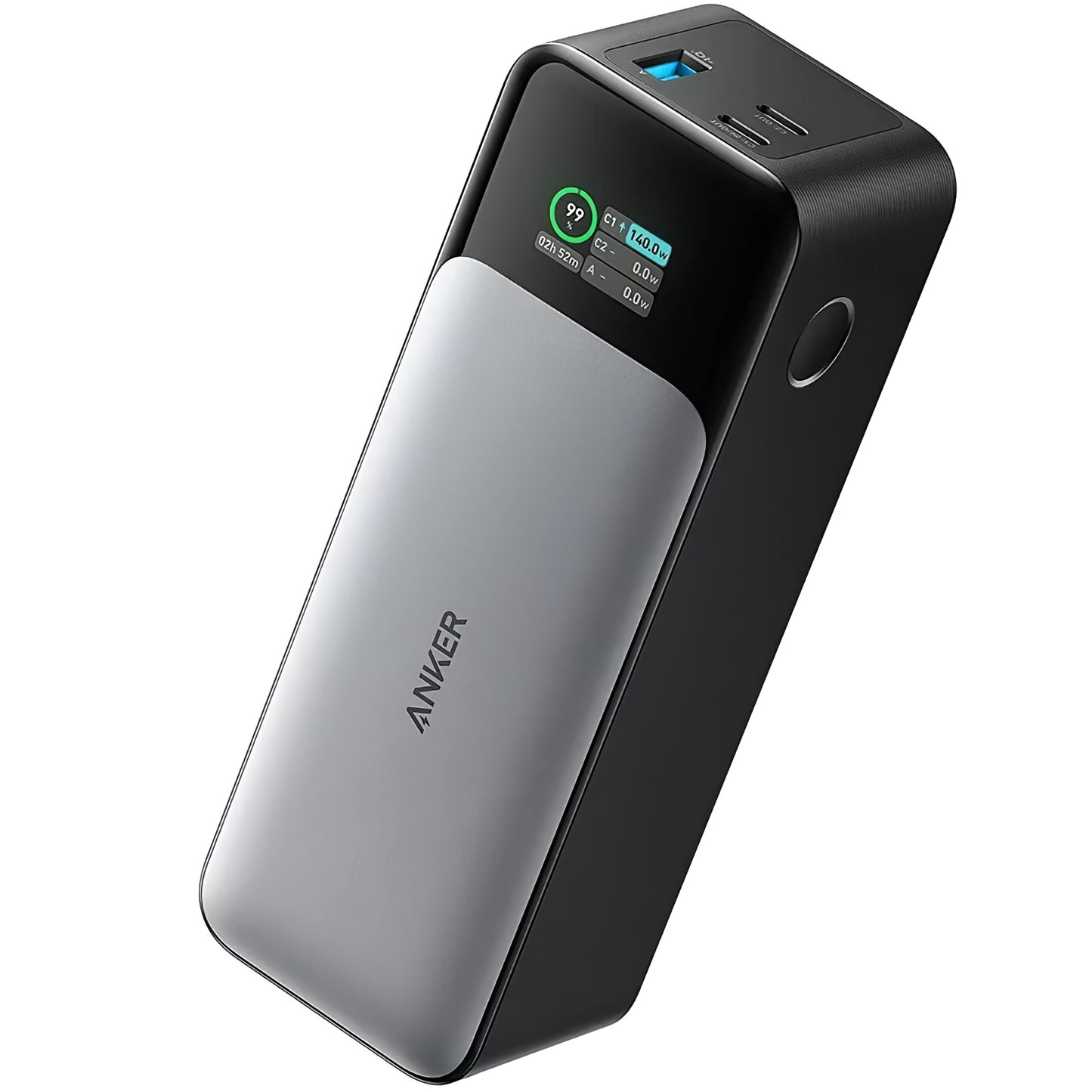 Externer Akku Anker 737, 24000 mAh, 140 W, QC + PD, 1 x USB-A – 2 x USB-C, Schwarz A1289011