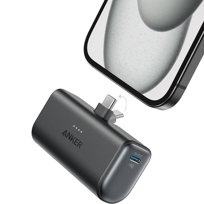 Externer Akku Anker Nano, 5000mAh, 22.5W, PD, 2 x USB-C, Schwarz A1653H11