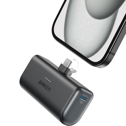 Externer Akku Anker Nano, 5000mAh, 22.5W, PD, 2 x USB-C, Schwarz A1653H11