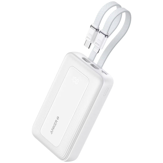 Externer Akku Anker PowerCore, 20000mAh, 30W, QC + PD, 1 x Lightning - 1 x USB-A - 2 x USB-C, Weiß A1681H21