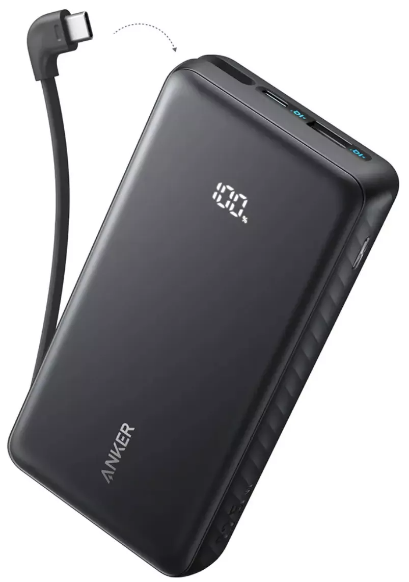 Externer Akku Anker Zolo, 20000mAh, 22.5W, QC + PD, 1 x USB-A - 2 x USB-C, Schwarz A110EH11