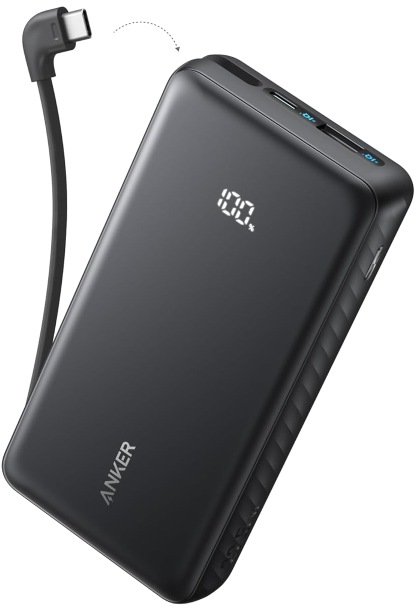 Externer Akku Anker Zolo, 10000mAh, 22.5W, QC + PD, 1 x USB-A - 2 x USB-C, Schwarz A110DH11