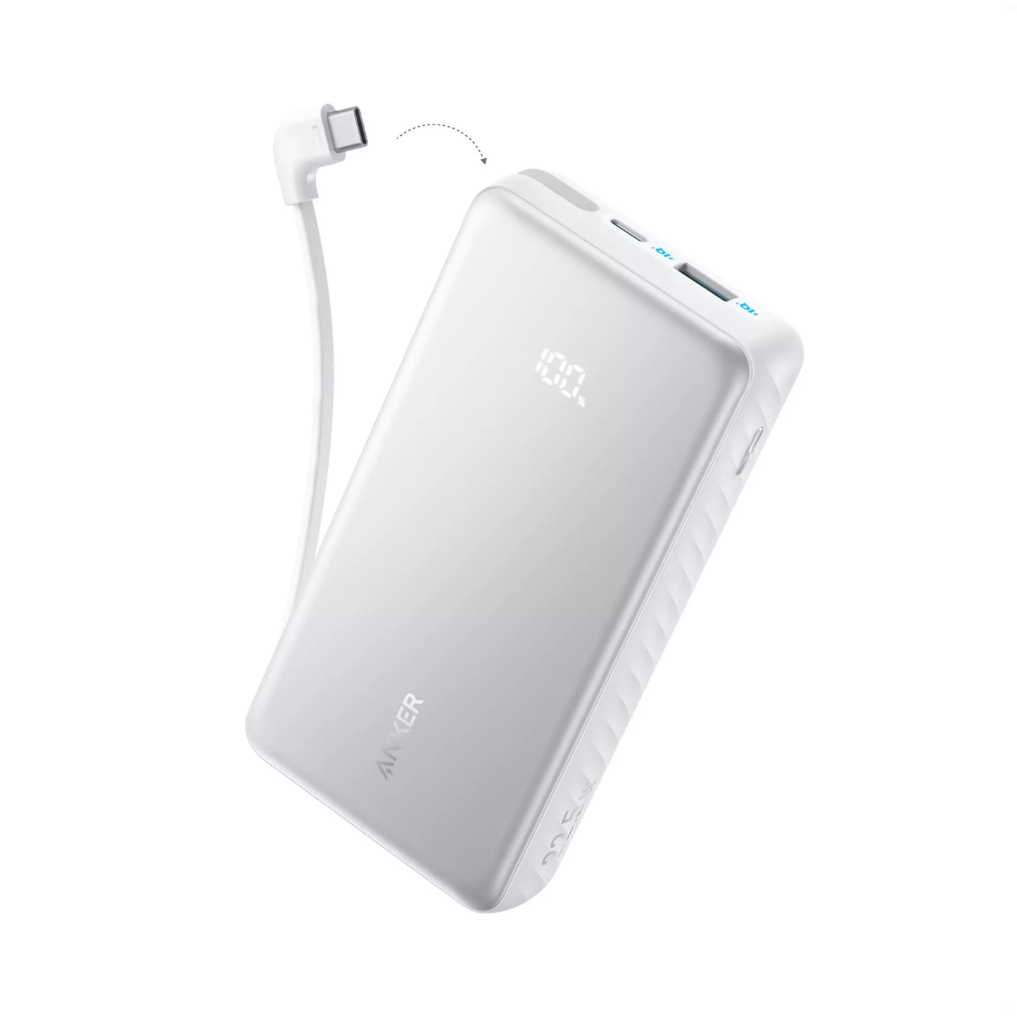 Externer Akku Anker Zolo, 20000mAh, 22.5W, QC + PD, 1 x USB-A - 2 x USB-C, Weiß A110EH21