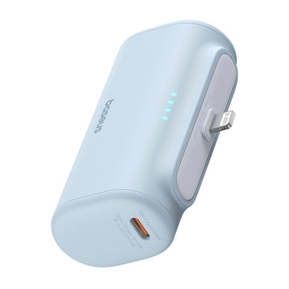 Externer Akku Baseus Compact, 5000mAh, 20W, PD, 1 x Lightning - 1 x USB-C, Blau P10068307313-00