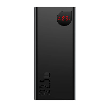 Baseus Adaman External Battery, 40000mAh, 22.5W, QC + PD, 1 x USB-C - 3 x USB-A, Black
