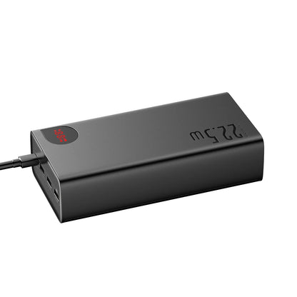 Baseus Adaman External Battery, 40000mAh, 22.5W, QC + PD, 1 x USB-C - 3 x USB-A, Black