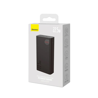 Baseus Adaman External Battery, 40000mAh, 22.5W, QC + PD, 1 x USB-C - 3 x USB-A, Black