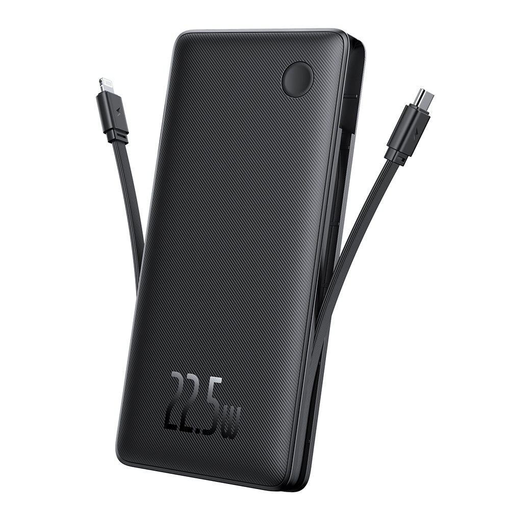 Externer Akku Baseus Airpow Lite, 10000mAh, 22.5W, QC + PD, 1 x Lightning - 1 x USB-A - 2 x USB-C, Schwarz P10067501123-00