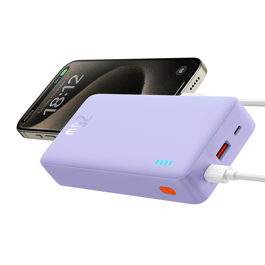 Externer Akku Baseus Airpow, 20000mAh, 20W, QC + PD, 1 x USB-A - 1 x USB-C, Lila P10022804513-00
