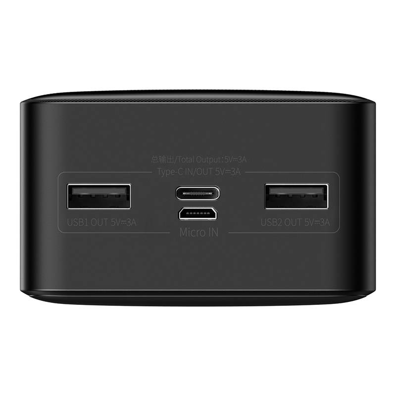 Baseus Bipow Externer Akku, 30000 mAh, 15 W, 1 x USB-C – 2 x USB-A, Schwarz PPBD050201