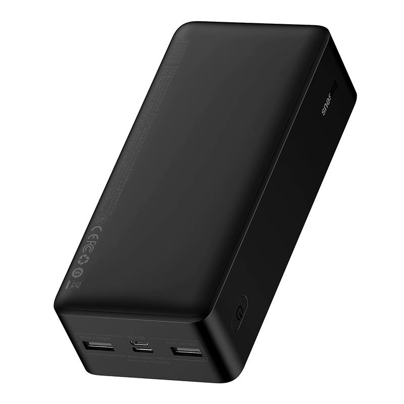 Baseus Bipow Externer Akku, 30000 mAh, 15 W, 1 x USB-C – 2 x USB-A, Schwarz PPBD050201