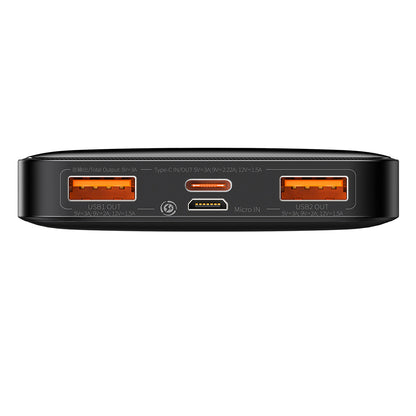 Externer Akku Baseus Bipow, 10000mAh, 20W, QC + PD, 1 x USB-C - 2 x USB-A, Schwarz PPBD050301