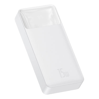 Baseus Bipow Externer Akku, 20000 mAh, 15 W, 1 x USB-C – 2 x USB-A, Weiß PPBD050102