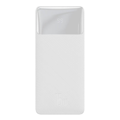 Baseus Bipow External Battery, 30000mAh, 15W, 1 x USB-C - 2 x USB-A, White PPBD050202