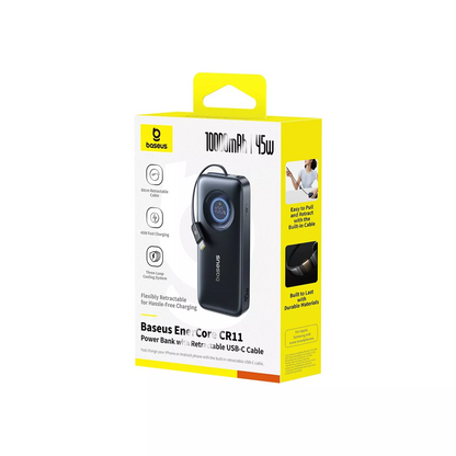 Externer Akku Baseus EnerCore CR11, 10000mAh, 45W, PD, 2 x USB-C, Schwarz E0027G01