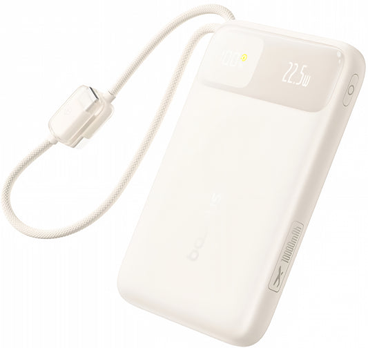 Externe Batterie Baseus EnerFill FC11, 10000mAh, 22,5W, QC + PD, 1 x Lightning - 1 x USB-A - 2 x USB-C, Beige E0027R05