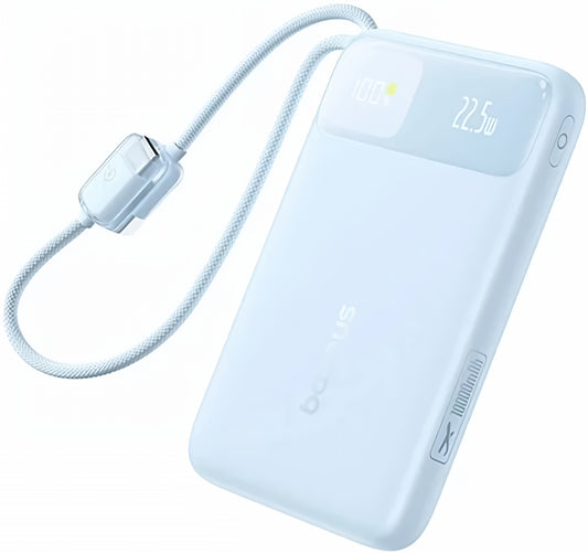 Externe Batterie Baseus EnerFill FC11, 10000mAh, 22,5W, QC + PD, 1 x Lightning - 1 x USB-A - 2 x USB-C, Blau E0027R06